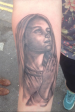 Black and grey praying lady